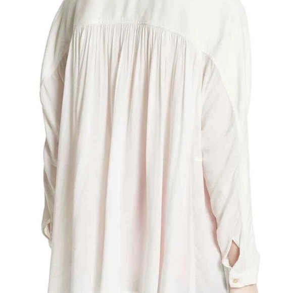 Free People Ivory Button Down Shirt - Picture 2 of 5